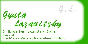 gyula lazavitzky business card